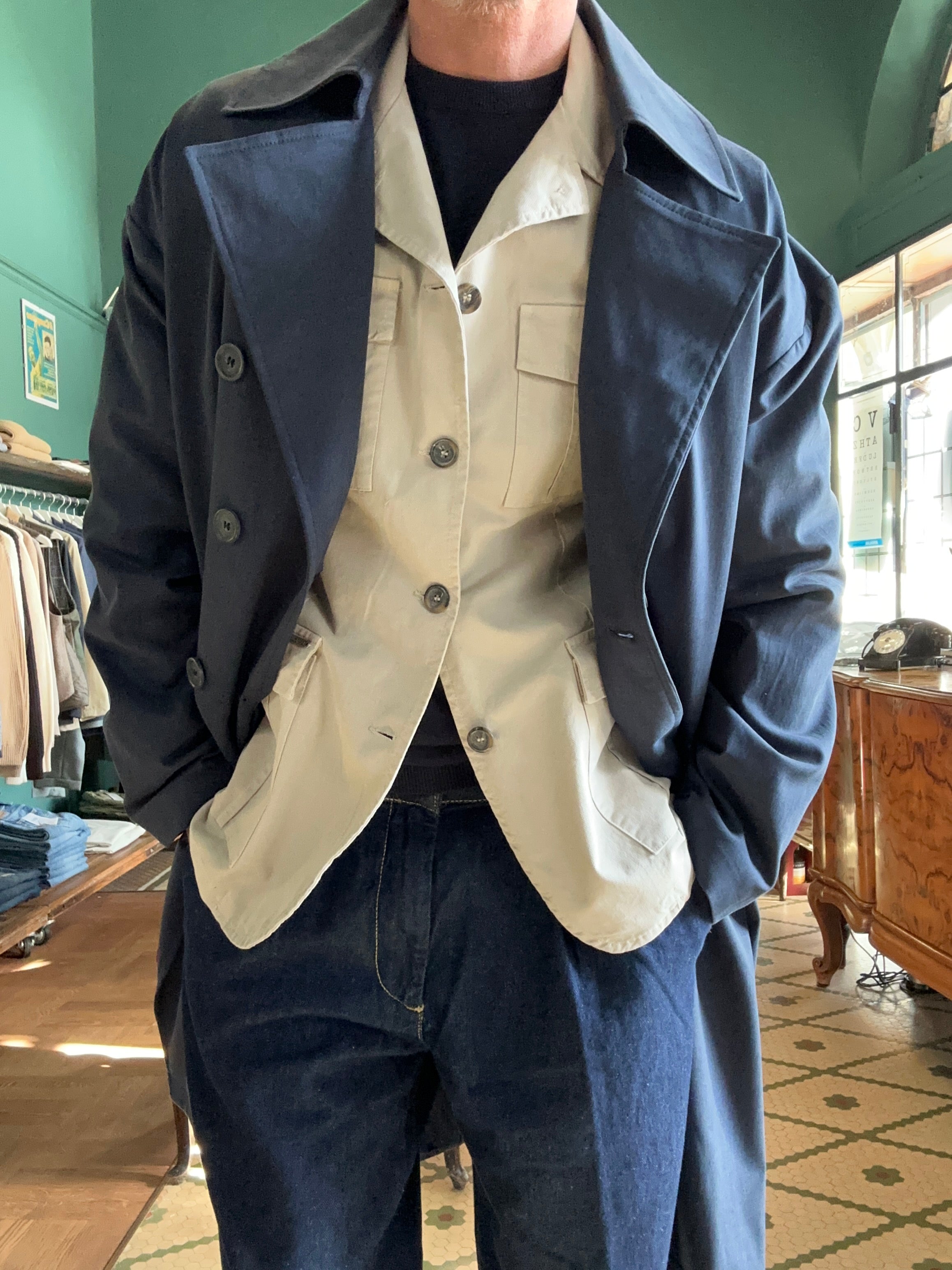 soprabito over foderato in cotone