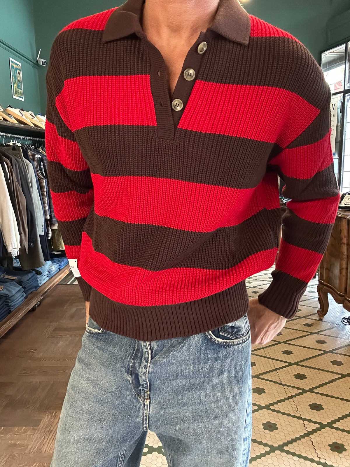 Polo rigata 3 bottoni