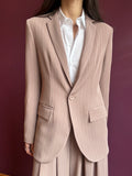 Pinstripe single-breasted jacket