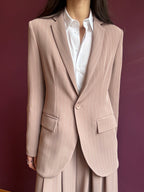 Pinstripe single-breasted jacket