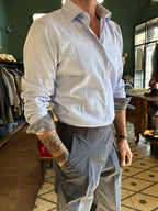 Camicia herringbone con dettagli
