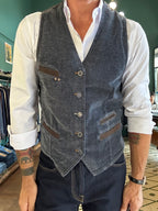 Gilet effetto denim Garry’s Earth