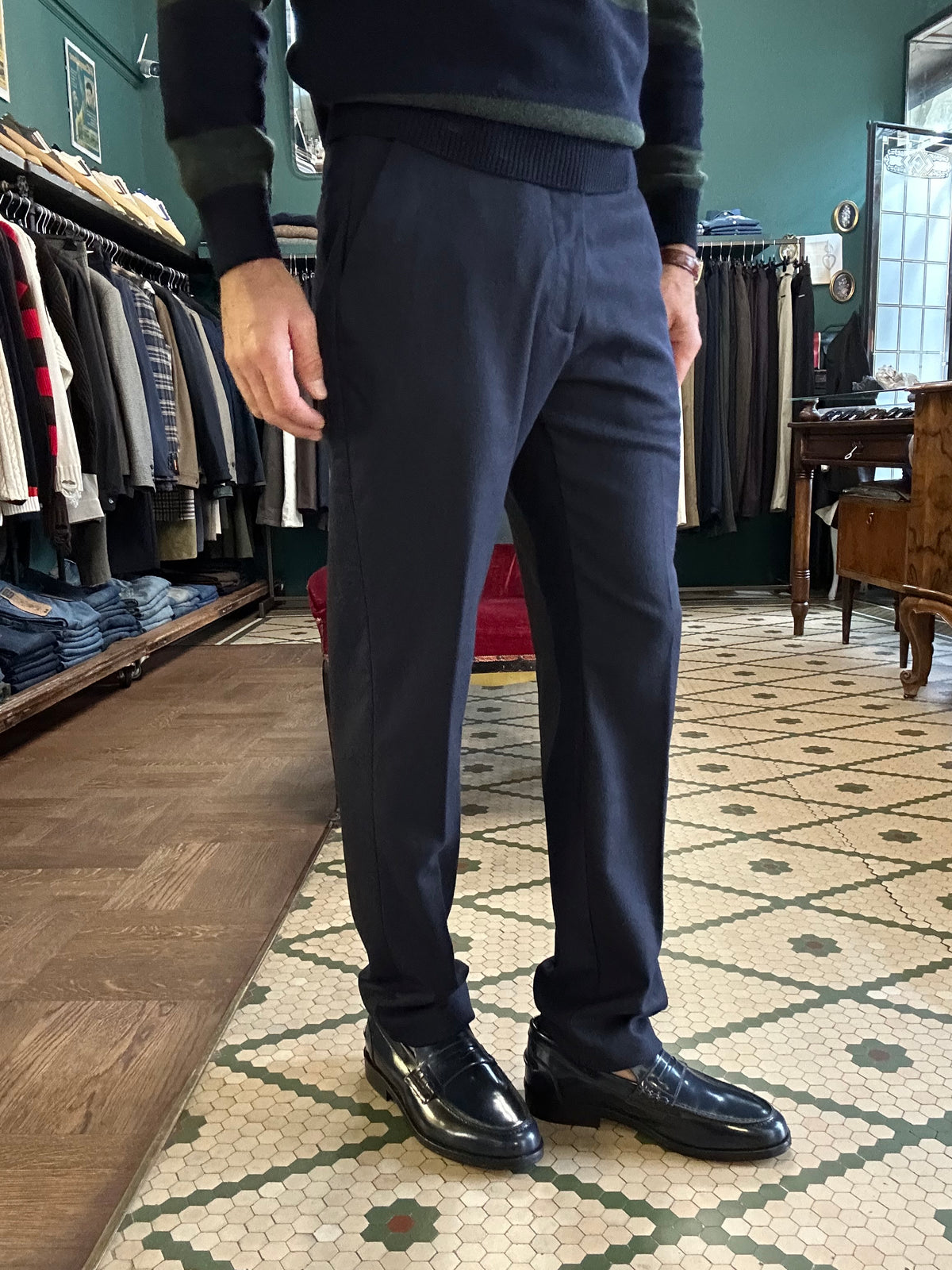 Pantaloni world misto lana made in Italy