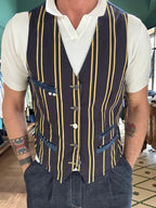 Garry's Earth striped yellow gilet