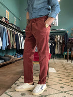 Pantaloni “Lion” in velluto mille righe