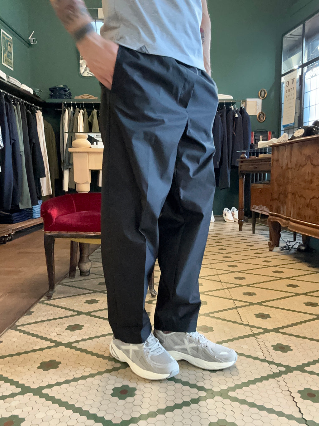 Pantalone telaparacadute con coulisse