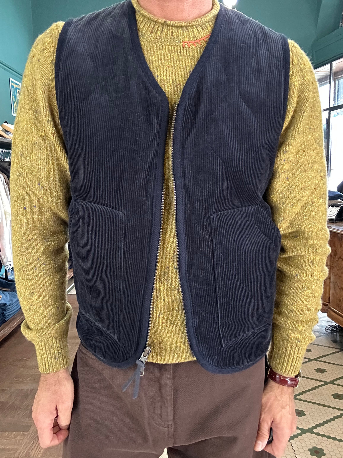Gilet full zip velluto navajo reversibile inthebox