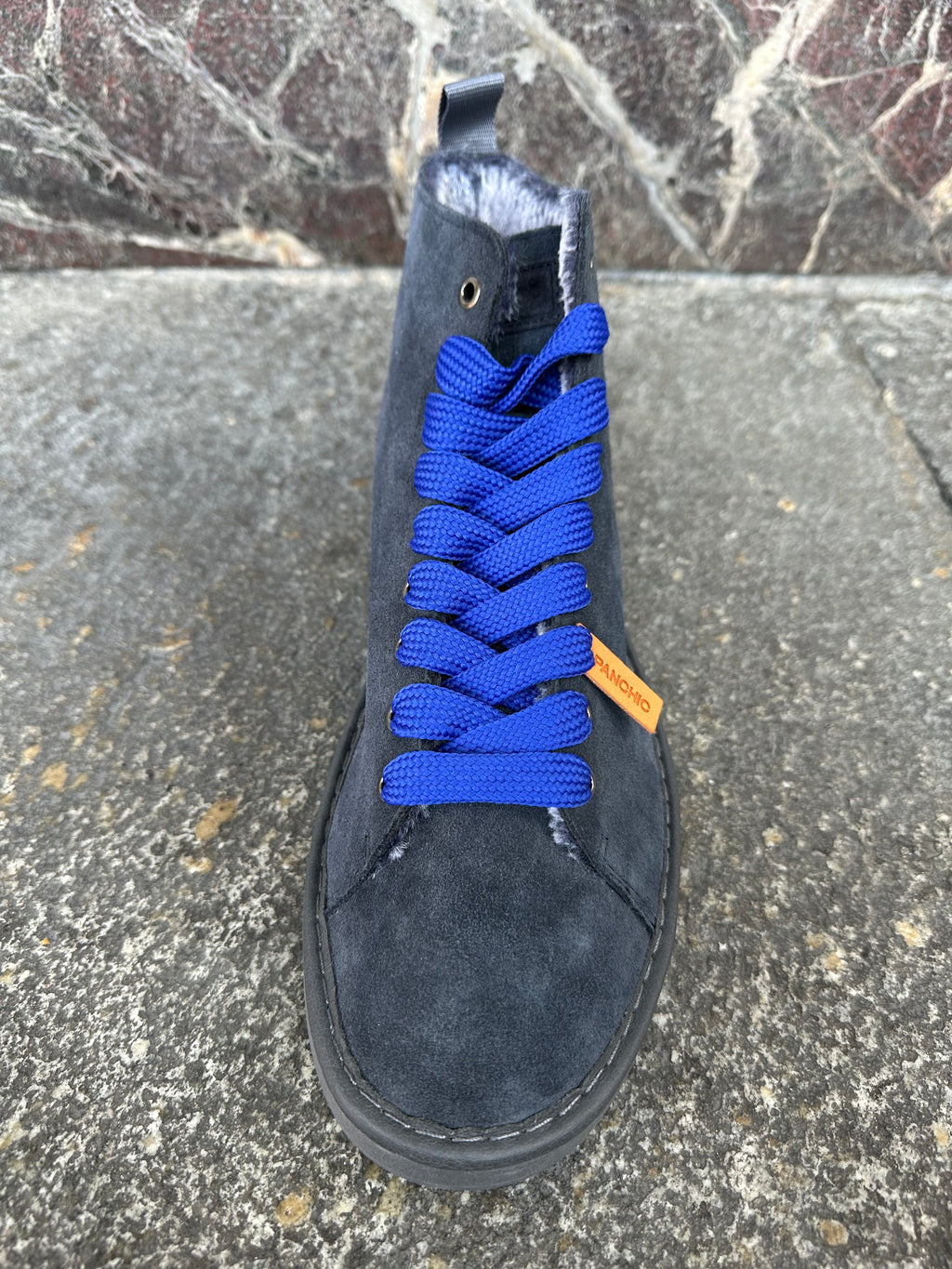 Panchic alte in suede cobalto e blu elettrico