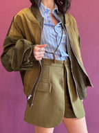 Army green pant-skirt
