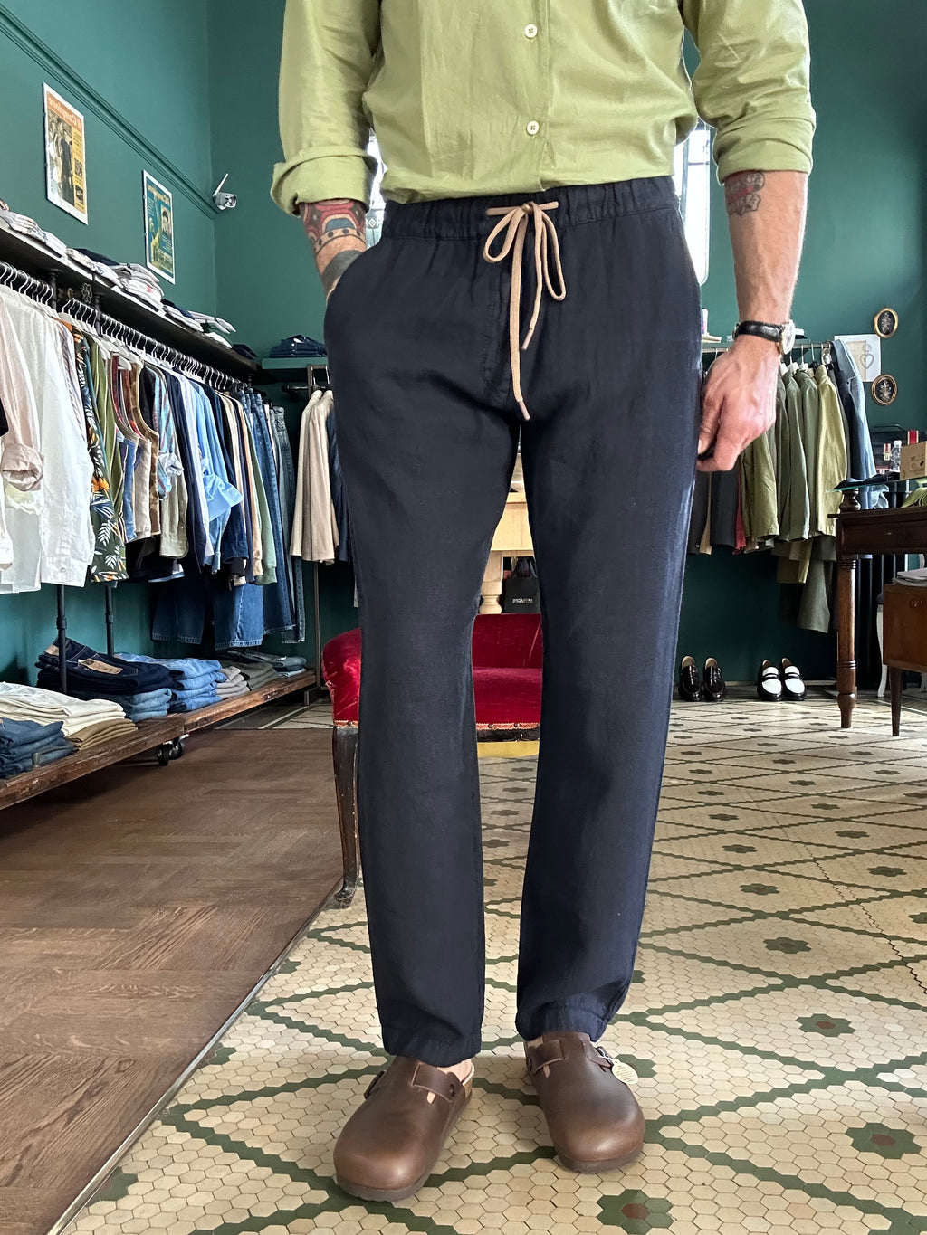 Pantalaccio 100% lino regular fit Made in Italy