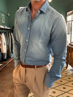 Camicia Adam chambray chiaro