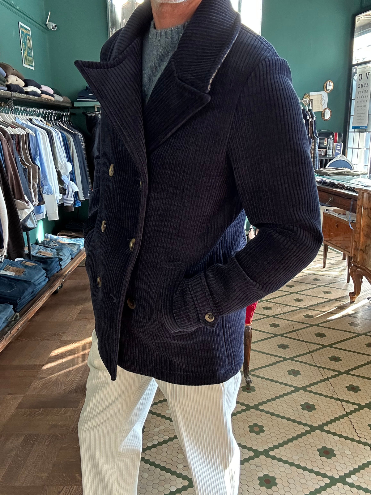 Peacoat in velluto Koon
