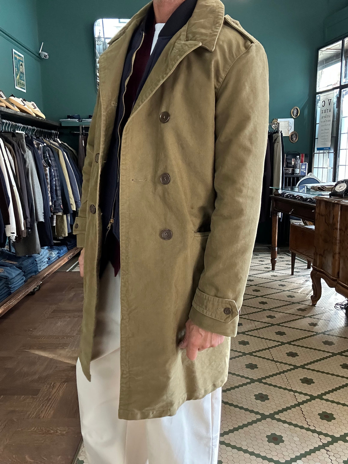 Trench jungle cloth naval officier Chesapeack’s