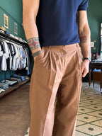 Pantalone over lino cotone