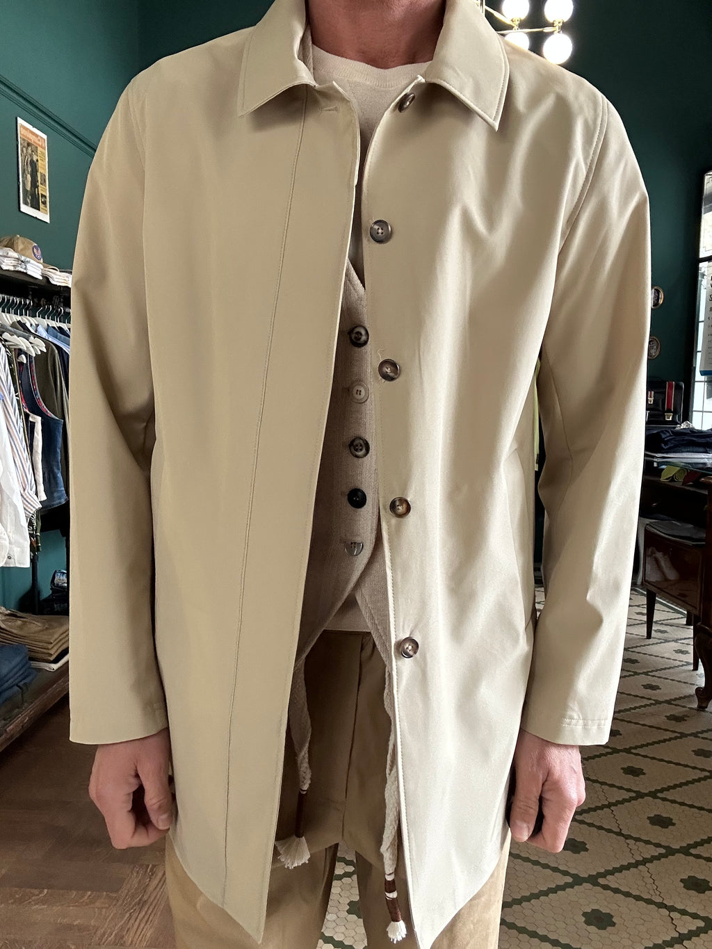 Waterproof trench coat