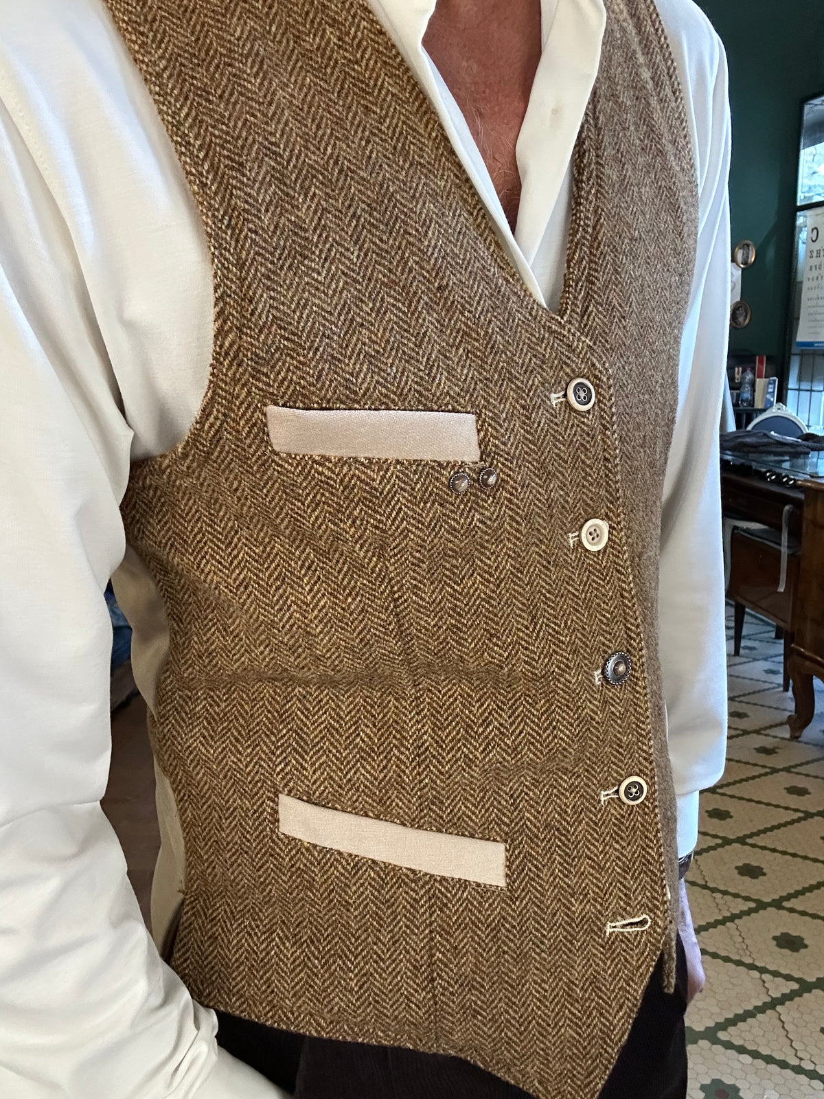Gilet Garry’s Earth 100%lana herrynbone