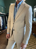 Single-breasted herringbone jacket