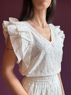 Canottiera in sangallo