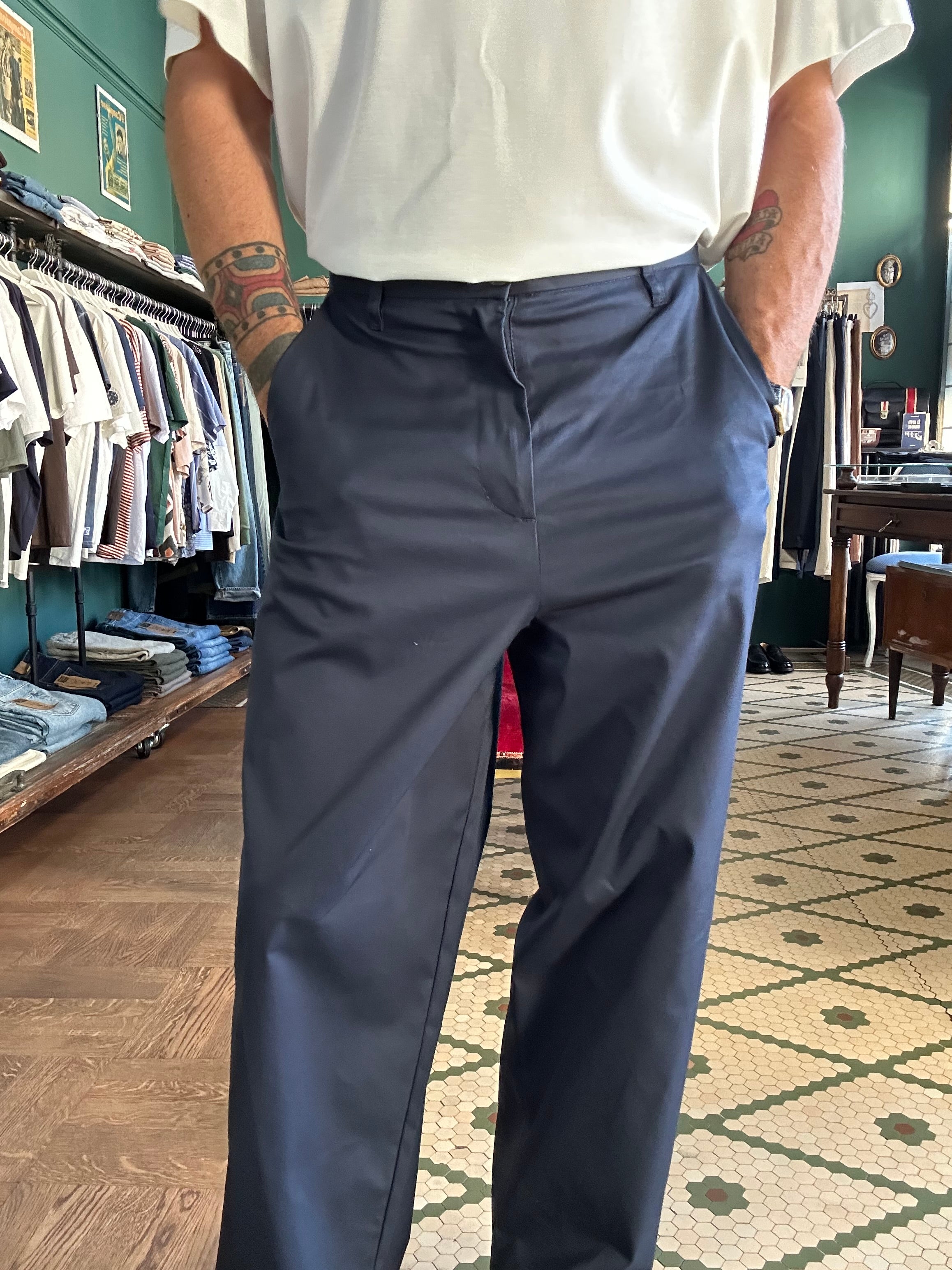 Pantalone regular fit cotone Made in Italy