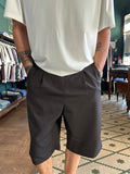 Bermuda oversize con pence Made in Italiy