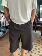 Bermuda oversize con pence Made in Italiy