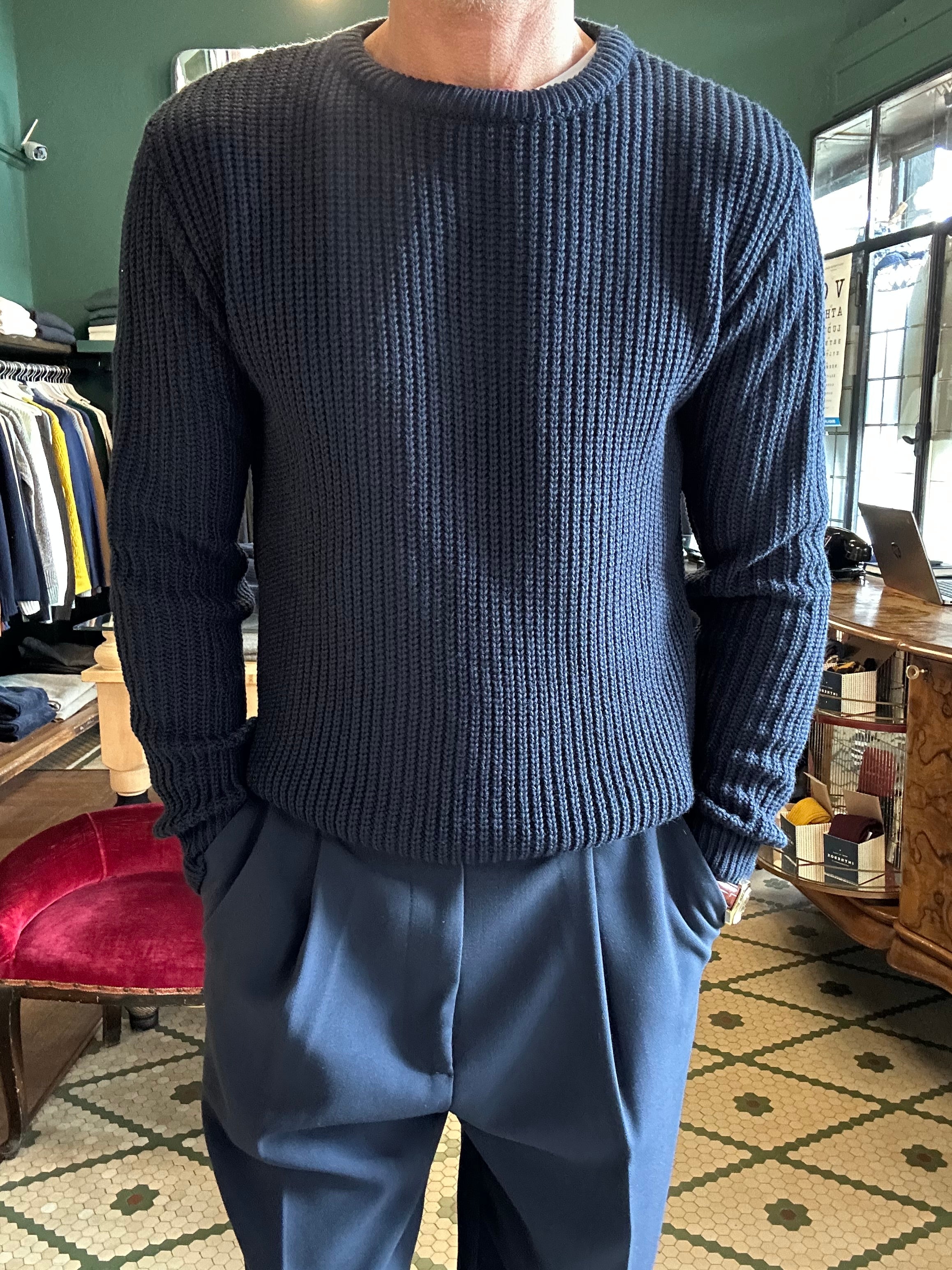 Maglione a coste inglesi