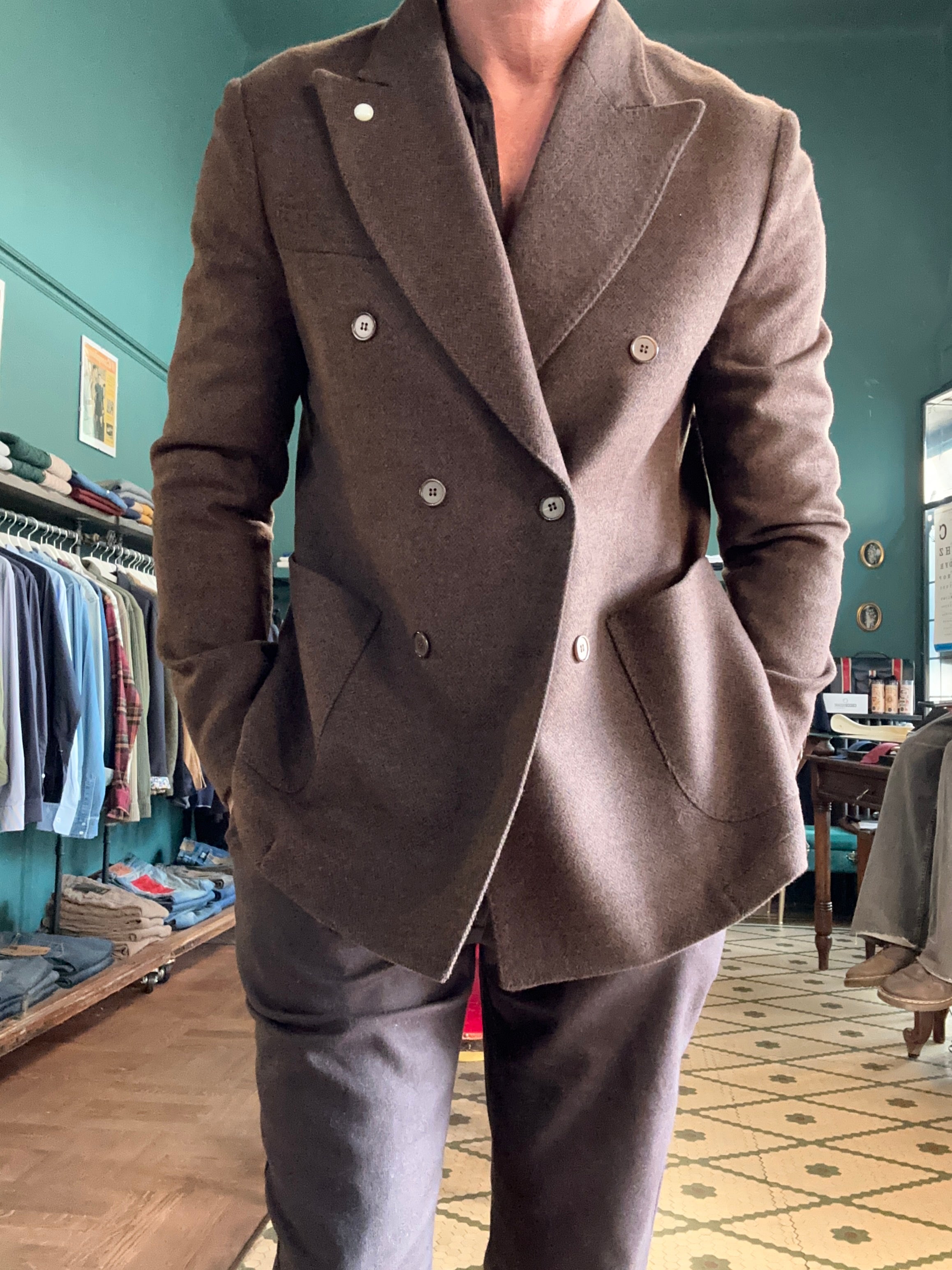 Giacca doppiopetto spigata