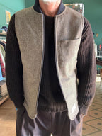 Gilet chesapeake’s double-face militare e in lana spigata