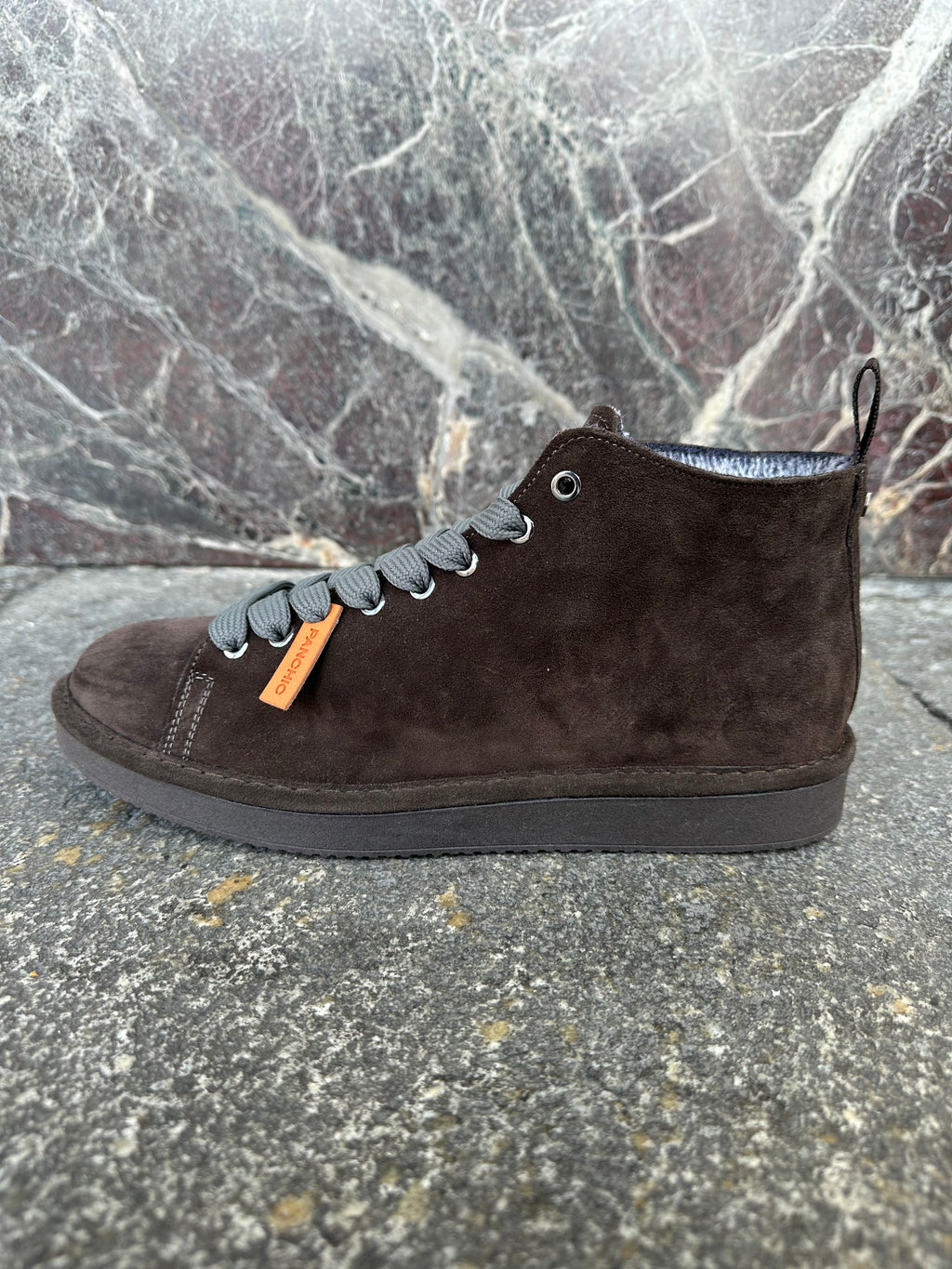 Panchic alte in suede ebano e grigio