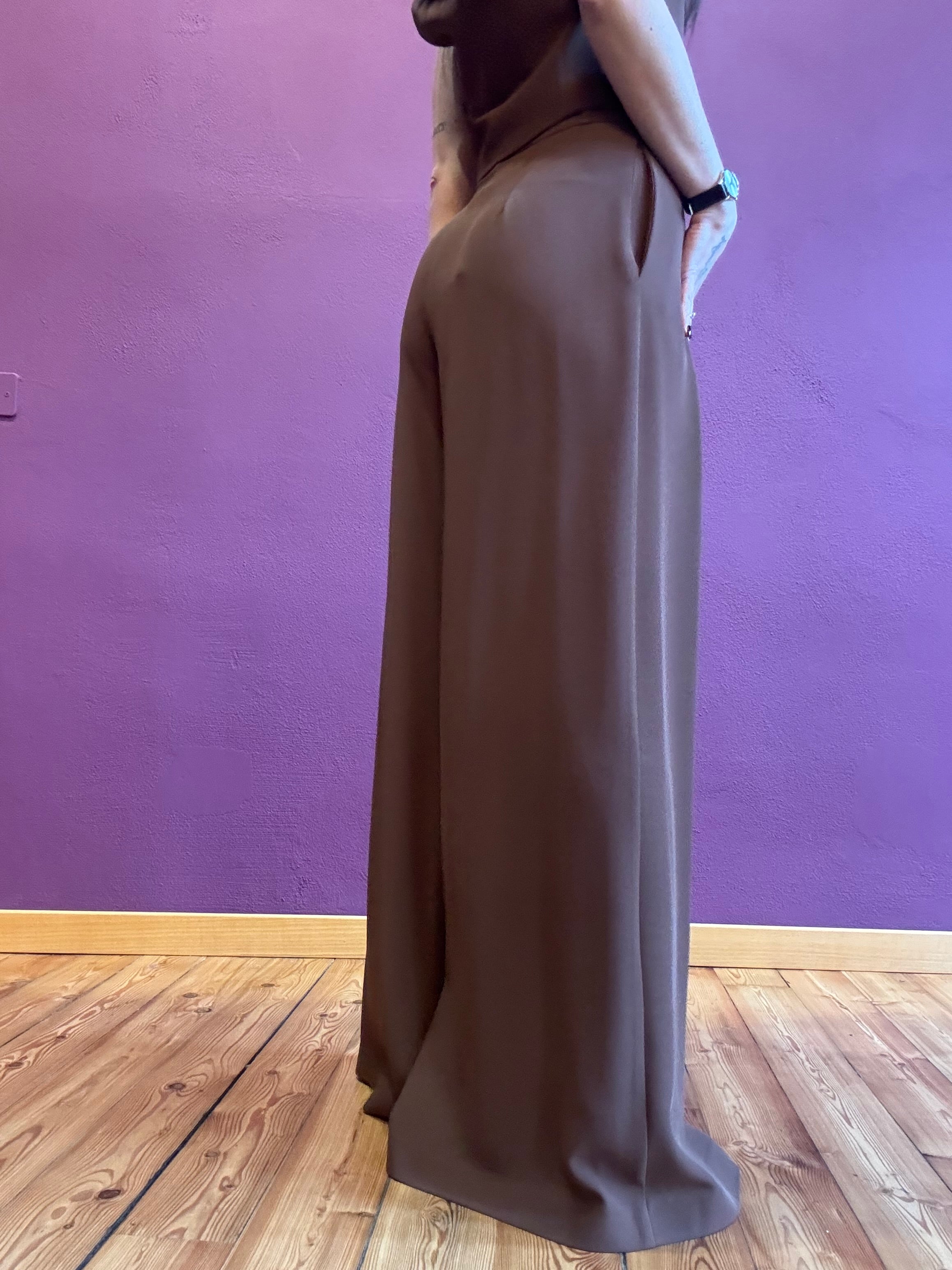 Pantalone palazzo con pence