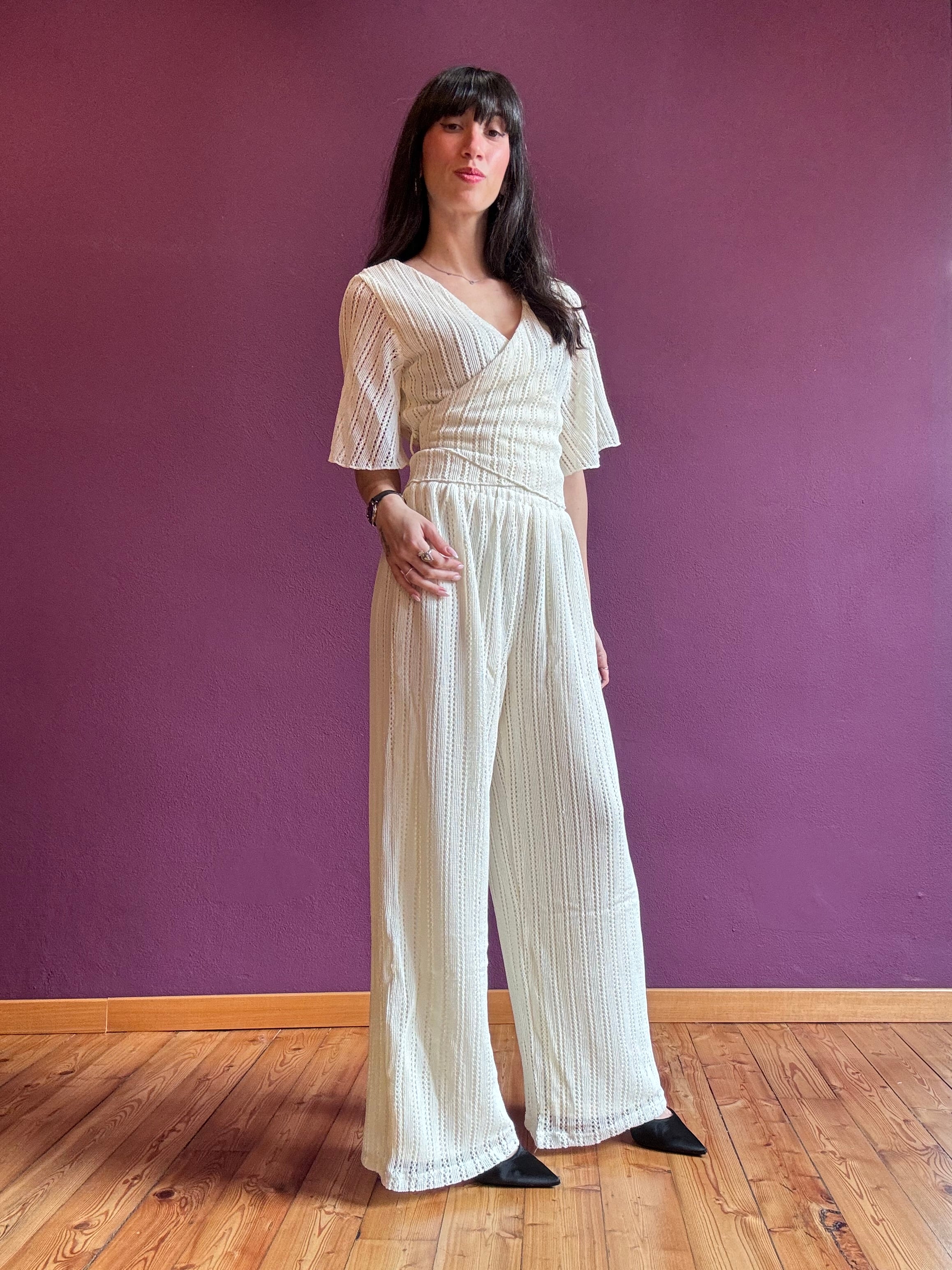 Crochet woven top