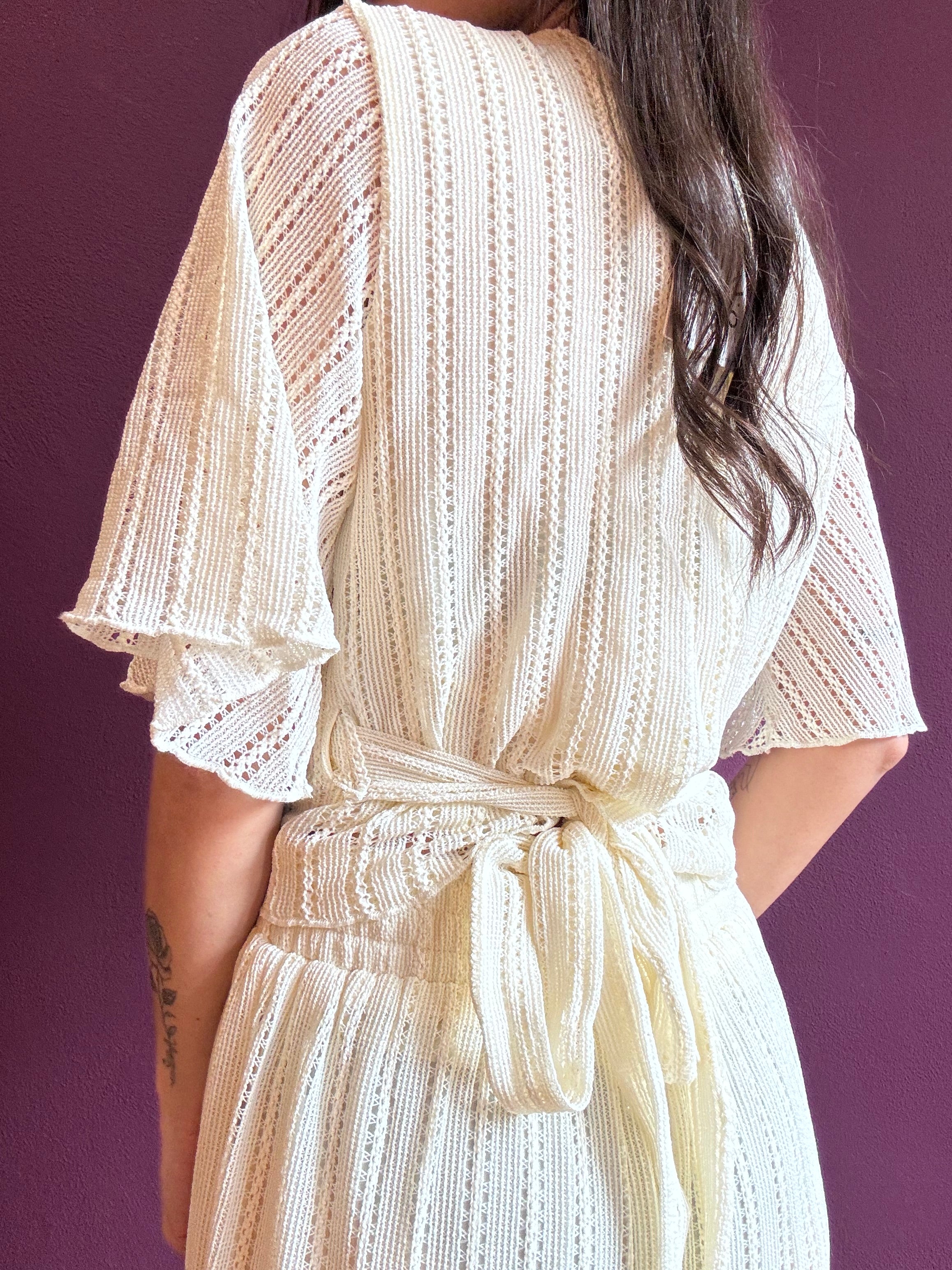 Crochet woven top