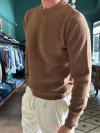 Maglione misto lana e cashmere con toppe