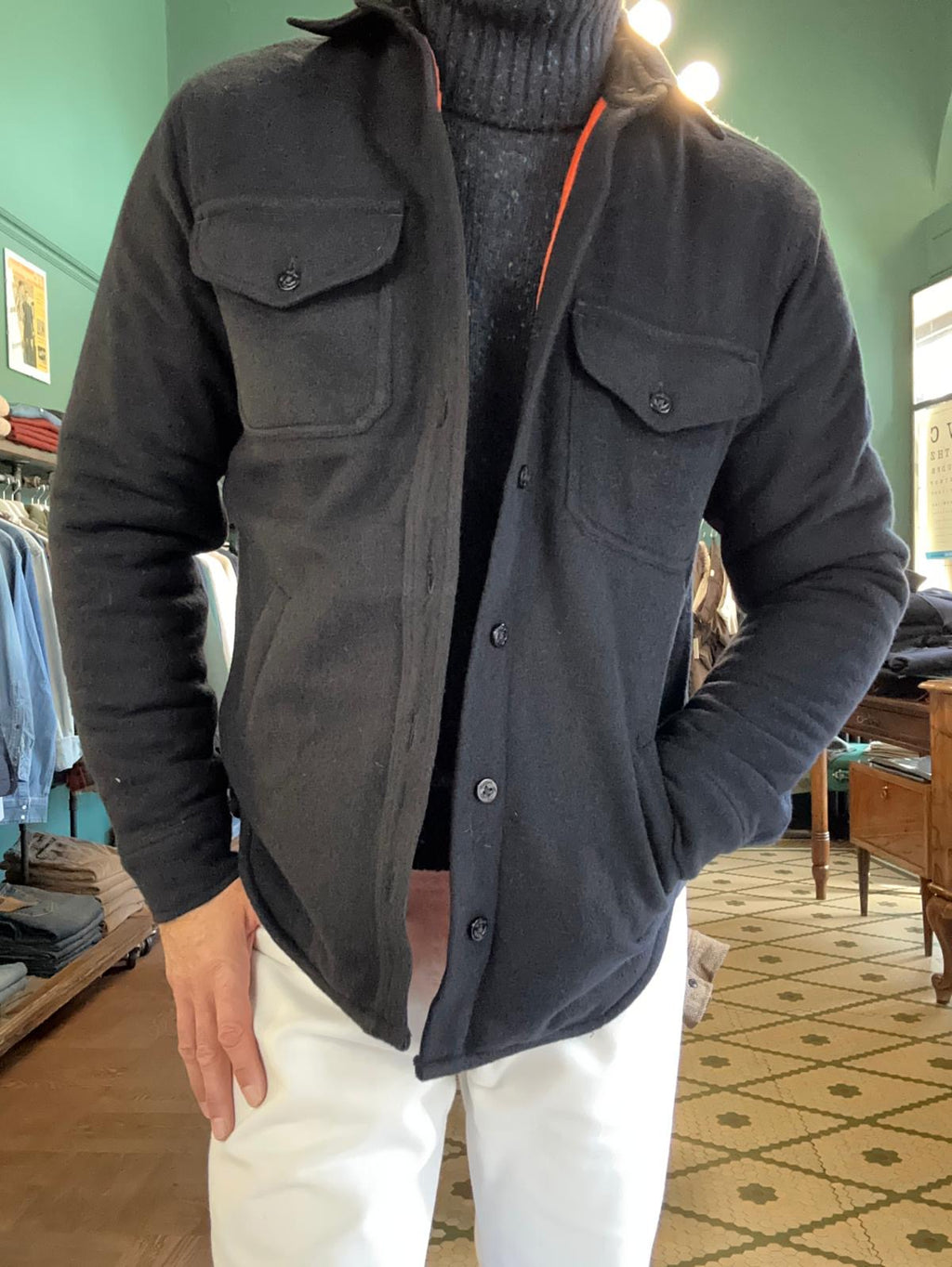 Giubbotto Camicia chesapeake’s in lana blu