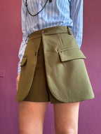 Army green pant-skirt