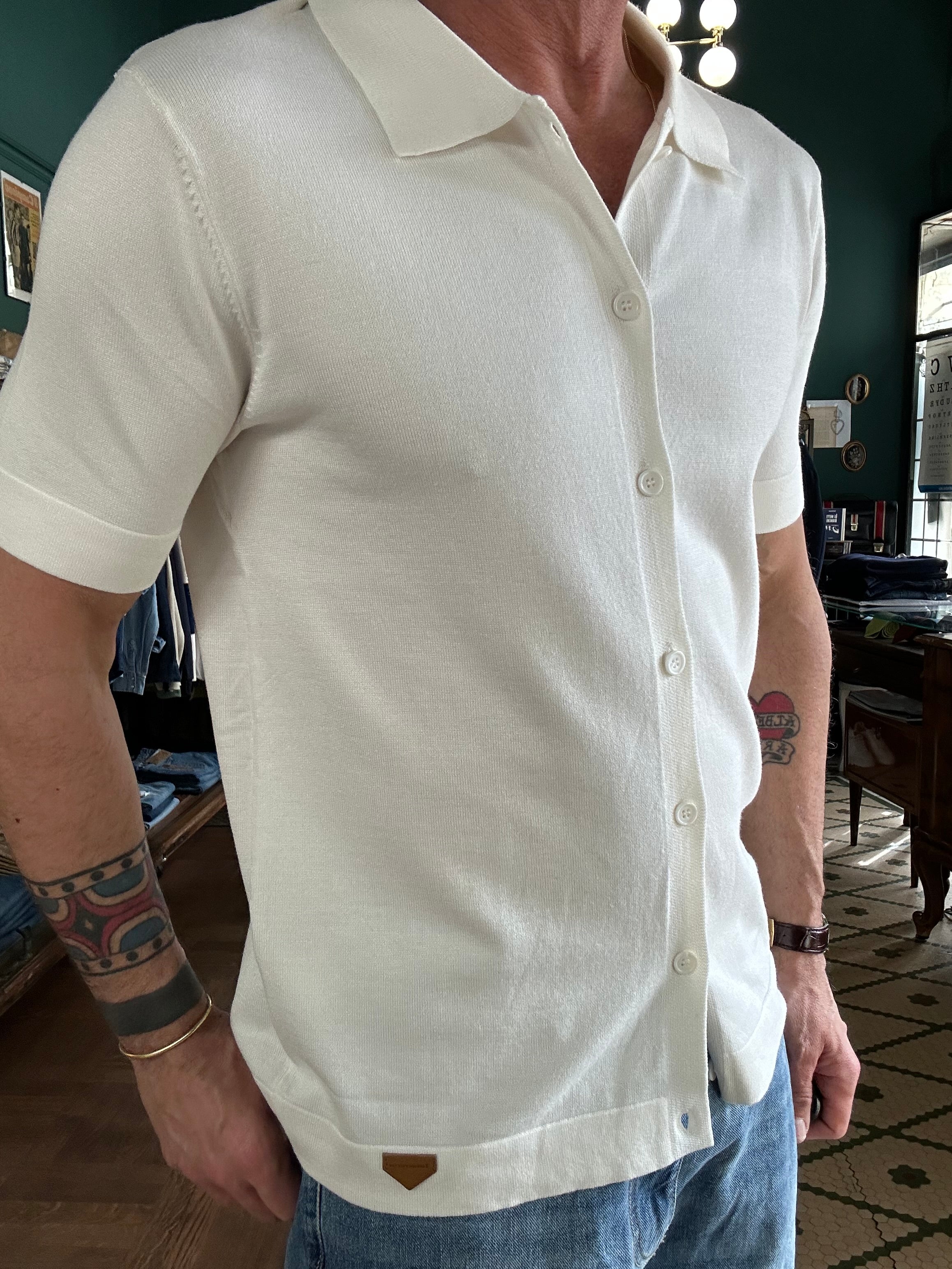 Knitted polo shirt