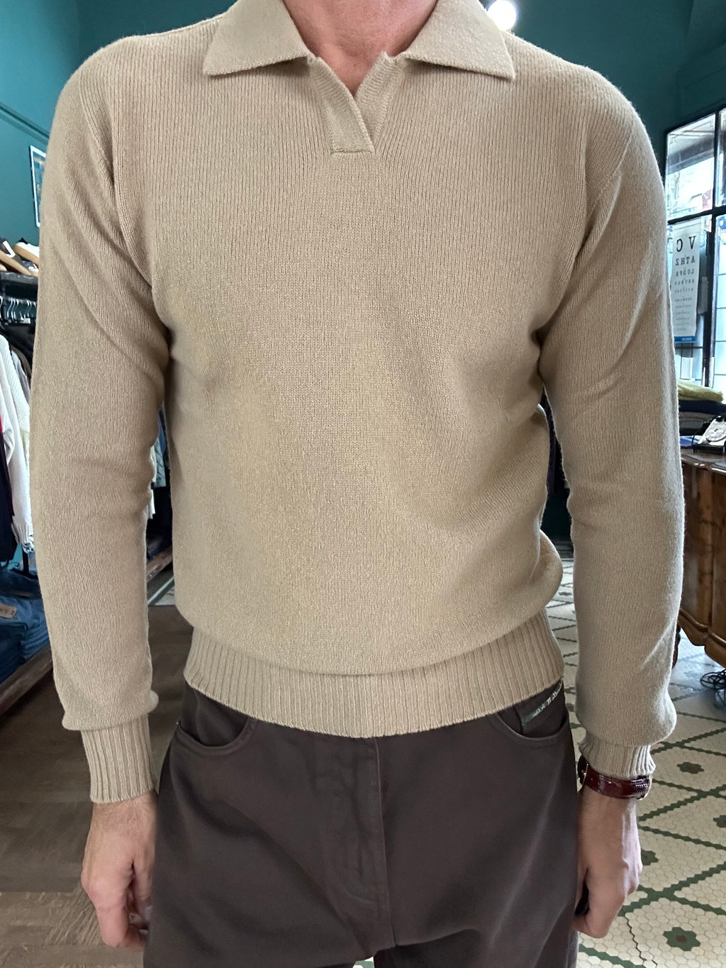 Maglione Polo Retois 100% lana merino