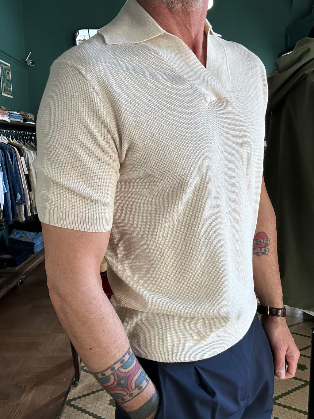 Polo maglina in cotone operato