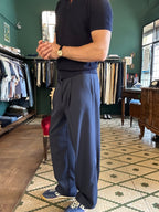 Pantalone con pence loose fit