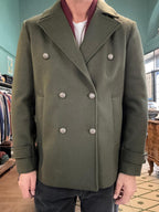 Peacoat doppiopetto in misto lana