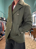 Peacoat doppiopetto in misto lana