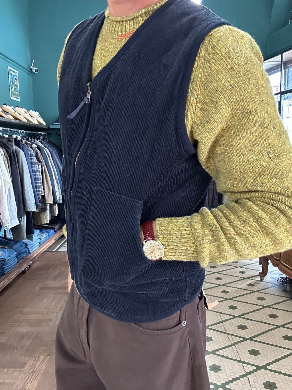 Gilet full zip velluto navajo reversibile inthebox