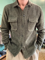 Camicia casacca boucle verde