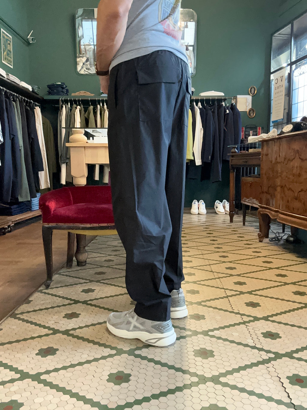 Pantalone telaparacadute con coulisse