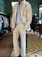 Embossed cotton suit