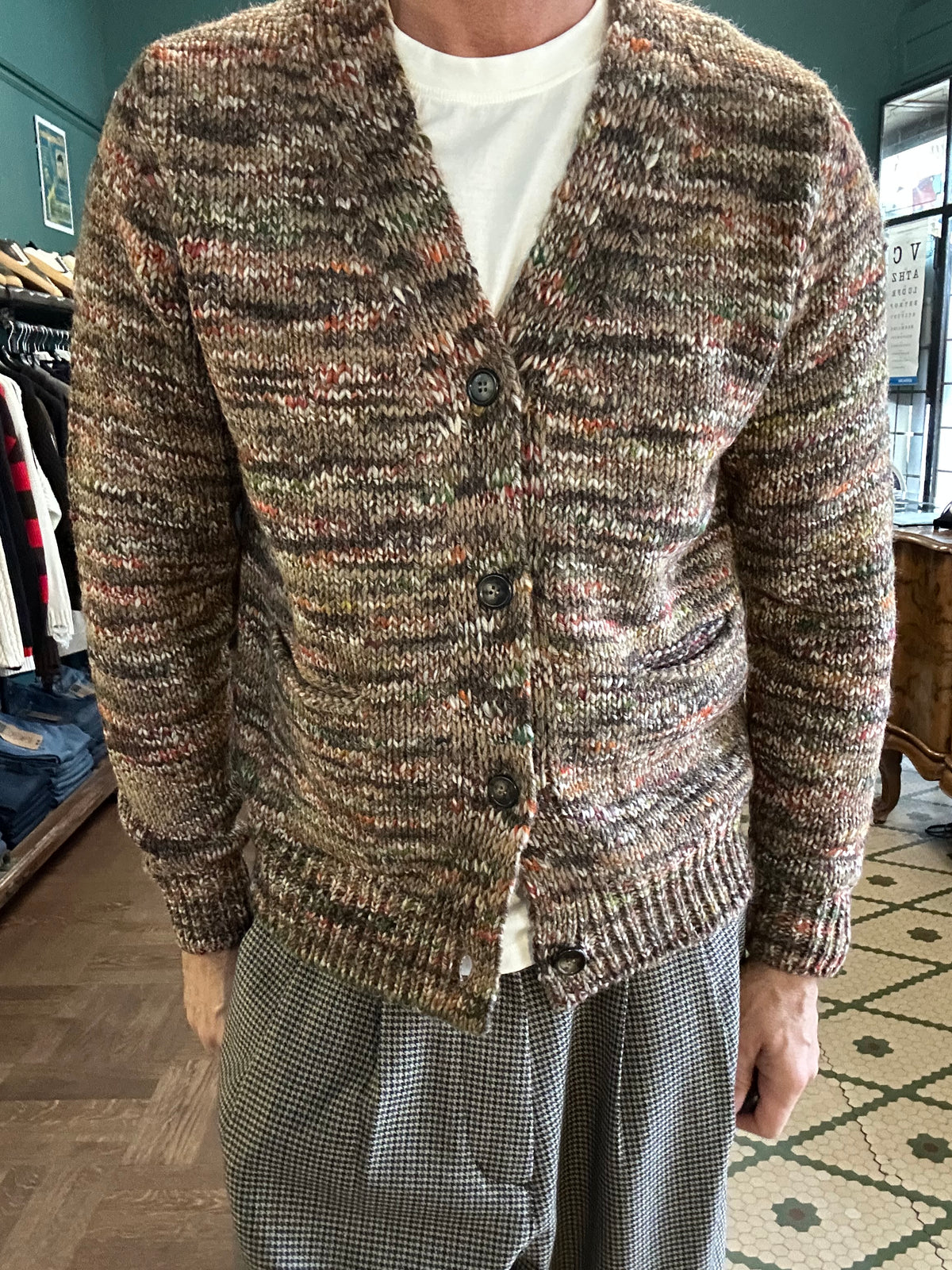 Cardigan misto lana multicolor