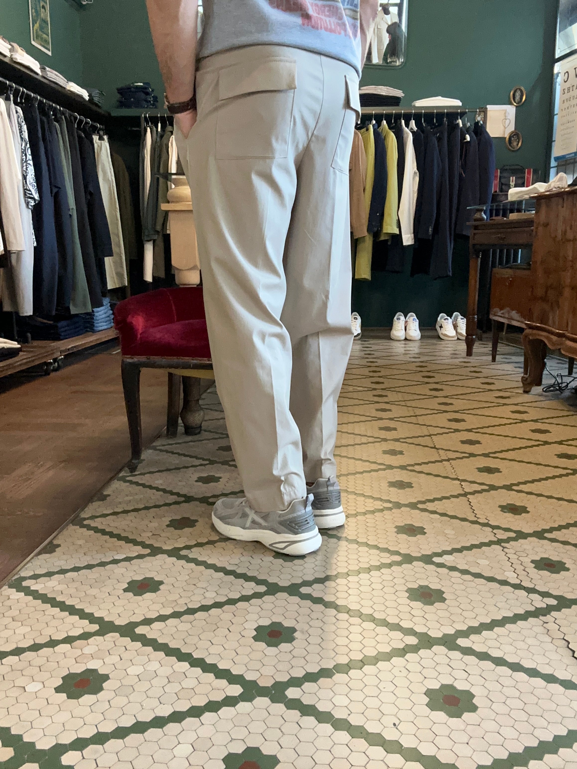 Pantalone telaparacadute con coulisse