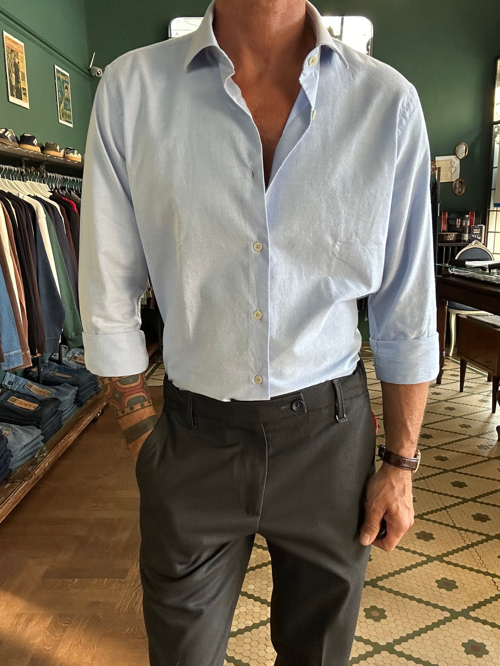 Pantalone Bridges slim fit con elastico in vita