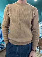 Maglione girocollo “Carlo” a costa in lana