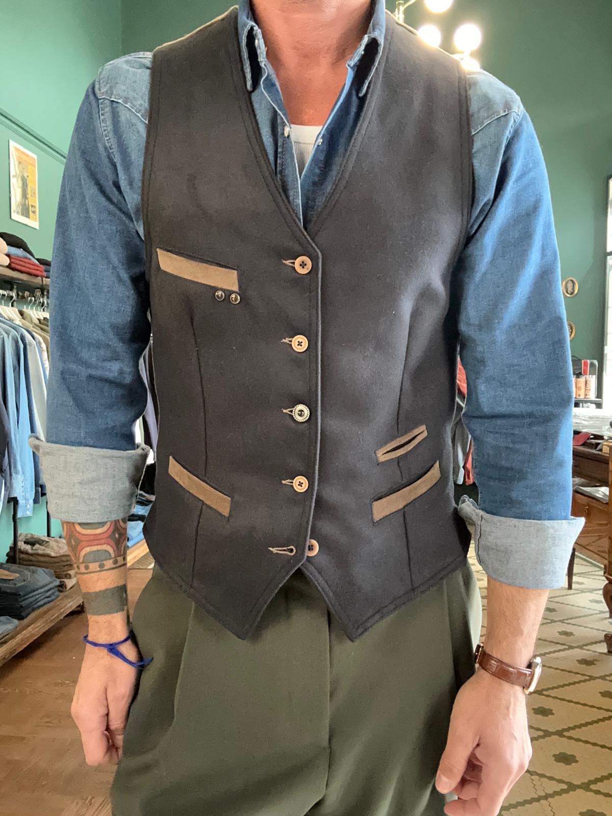 Gilet garry’s earth in panno